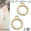 【SS最大半額&2000円OFFクーポン!!】チャーム サークル リング パールチャーム 円形 14mm 2個 パールフレーム チャーム シンプル 上品 アクセ...