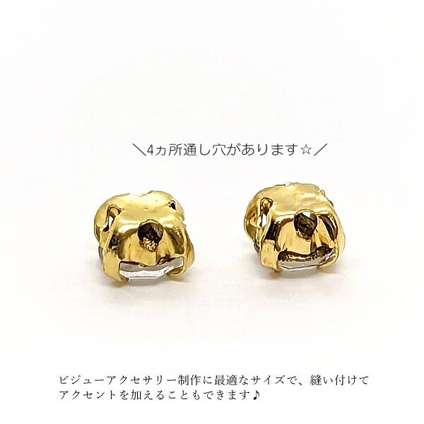 ラインストーン 3mm ガラスストーン オーロラ色 ABカラー 約90個 ゴールド色 台座...
