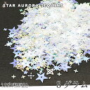 スパンコール 星 2.5~10mm ランダムミックス たっぷり8グラム ネイル レジンに 封入パーツ クリアホワイト オーロラカラー ネイルアート ハンドメイドパーツ うさぎの素材屋さん 宇宙雑貨