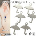 【+3倍!最大P6倍!】\ご愛顧感謝デー限定/チャーム 傘 ステンレス 14mm 6個 小さな ミニチャーム 梅雨 アクセサリーパーツ うさぎの素材屋さん ハン...