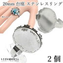 【最大2000円OFF】マラソン限定クーポン!リング パーツ ステンレス指輪 20mm トレイ 2個 指輪 ステンレス製リング ハンドメイドパーツ うさぎの素材...