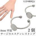指輪 8mm平皿 サージカルステンレス 内径約18mm リング 2個 シンプル アレンジ 指輪 平皿指輪 アクセサリーパーツ うさぎの素材屋さん ハンドメイド ...