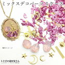 【最大500円OFF】0のつく日限定クーポン!デコパーツ メタルパーツ ランダムミックス 1mm〜10mm ケース入り 1個 プラム ピンク系 カボション レジ...