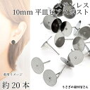 【最大2000円OFF】マラソン限定クーポン!ステンレス ピアス パーツ 10mm 平皿 約20本 アレルギー対策に うさぎの素材屋さん ハンドメイドパーツ 錆びにくい ピアスポスト アクセサリーパーツ 基礎金具