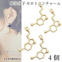 【最大2000円OFF】マラソン限定クーポン!チャーム 化学分子 セロトニン 幸せホルモン 25mm 4個 幸せを呼ぶチャーム 化学式 構造式 サイエンスパーツ ハンドメイドパーツ うさぎの素材屋さん アクセサリーパーツ