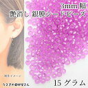 【最大2000円OFF】マラソン限定クーポン!シードビーズ つや消し 銀膜 約3mm 15グラム ホットピンク 艶消し マット ガラスビーズ マクラメビーズ ハンドメイドパーツ うさぎの素材屋さん アクセサリーパーツ