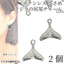 【+3倍!最大P6倍!】\ご愛顧感謝デー限定/マリン チャーム 小さめ クジラのしっぽ 9mm 2個 ステンレス色 304ステンレス製 尾びれ ホエールテール ...