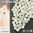 シェルビーズ 約20個 約4~4.5mm 小さい ミニ ラウンド シーシェル 貝殻 マリン ビーズ 貝 光沢 アクセサリー パーツ うさぎの素材屋さん ピアス イヤリング ハンドメイドパーツ