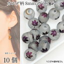 【最大500円OFF】0のつく日限定クーポン!ガラスビーズ 楓の葉 カエデ 8mm 10個 パープル 紫色 電気メッキプリント 艶消しビーズ ビーズパーツ 秋 ハンドメイドパーツ うさぎの素材屋さん アクセサリーパーツ