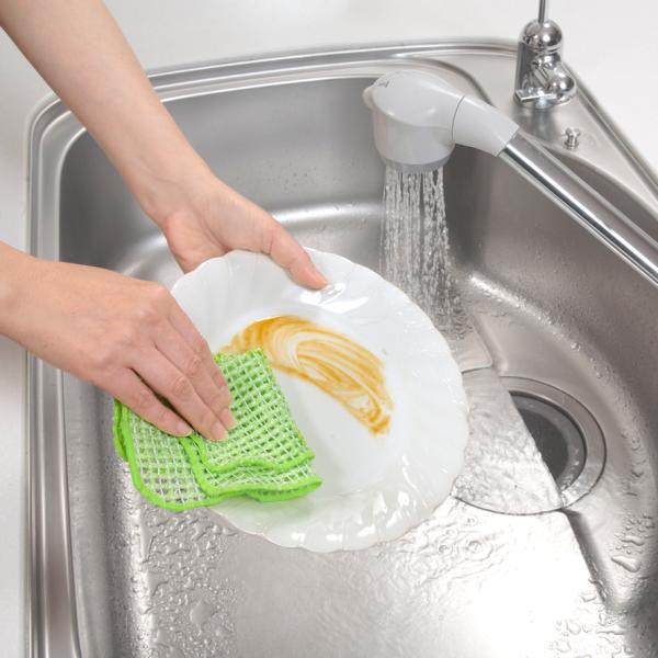 【先着クーポン配布中】 食器洗い タオル スポンジ 水だけ 速乾 シリコン対応 お皿 お茶碗 コップ 食器..