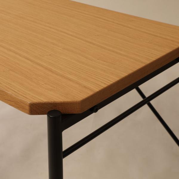 【先着クーポン配布中】 デスク 机 ワイド 幅広 ロング 広い 天板 幅 140cm 奥行 45cm 高さ 70cm シンプル 天板 事務机 作業台 ワークスペース 北欧 スチール 脚 黒 [3]