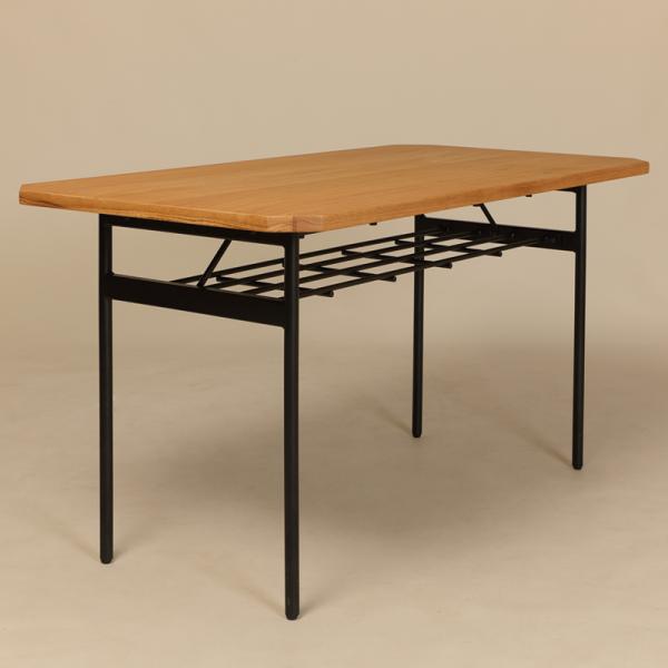■サイズW1200×D600×H650mm■重量21kg■素材天板：MDF（25mm厚）オーク突板エッジ：天然木（オーク）ポリウレタン塗装棚：スチール（直径10mm）粉体塗装フレーム：スチール（直径22.2mm）粉体塗装■耐荷重天板：20kg棚：5kg■仕様お客様組立品