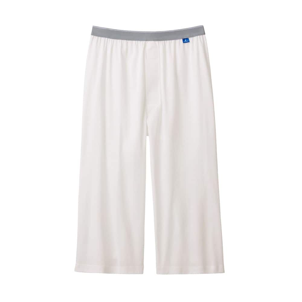 【送料無料】 グンゼ メンズ 涼しい インナー【100%天然冷感 ニーレングス パンツ 前開き(M/L/LL)】ヒップゆったり GUNZE 男性 紳士 男子 下...