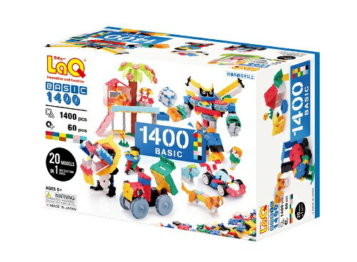 乐天商城 - おまけつき LaQ ベーシック 1400 NEWプラスチックコンテナVer. ラキュー 009661 ヨシリツ 立体 ブロック 5歳から おもちゃ 知育玩具 （送料無料 北海道、沖縄、離島は配送不可）