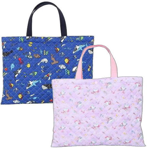 乐天商城 - （おまかせ便で送料無料）日本製 キルティング レッスンバッグ 水族館 ペガサス 入園 入学 雑貨 学童 フジキ