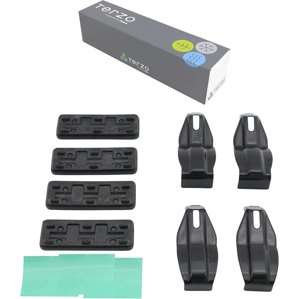 PIAA Terzo(テルッツォ) ルーフキャリア ベースキャリア ホルダー 4個入 ブラック【マツダ フレアワゴン MM53S スズキ スペーシア MK53S】EH432