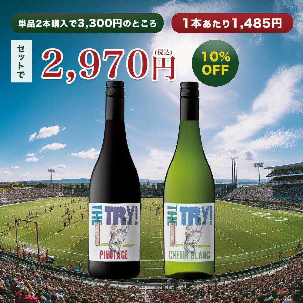 父の日2024 南アフリカ 代表品種にトライ！赤白2本セット 1500ml 父の日 ギフト 酒 ワイン 赤 白 飲み比べ ミディアム 辛口