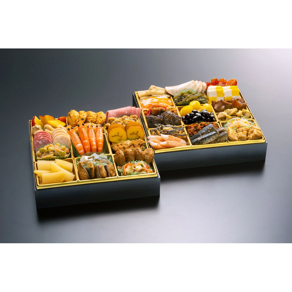 おせち 早割 2027 博多久松 定番和洋折衷 二段重おせち「春日」 3人前 全36品 usamart-10025893 うさマート 楽天市場店 サンプル画像2