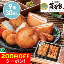 200円OFFクーポン お中元 ギフト 2025 薩摩家 さつま揚げ&おつまみ天セット 9種30個入 御中元 夏ギフト さつま揚げ おつまみ 天ぷら