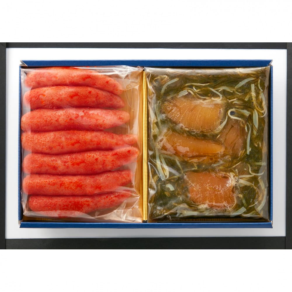 お歳暮 ギフト 2025 博多紀久屋 無着色辛子明太子・数の子松前セット 計490g 御歳暮 冬ギフト 水産加工品 めんたいこ 冷凍