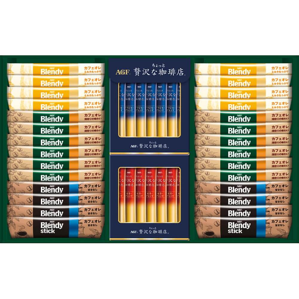 お歳暮 ギフト 2025 AGF スティックカフェオレ＆ブラックアソートギフト 5種42本入 御歳暮 冬ギフト インスタントコーヒー