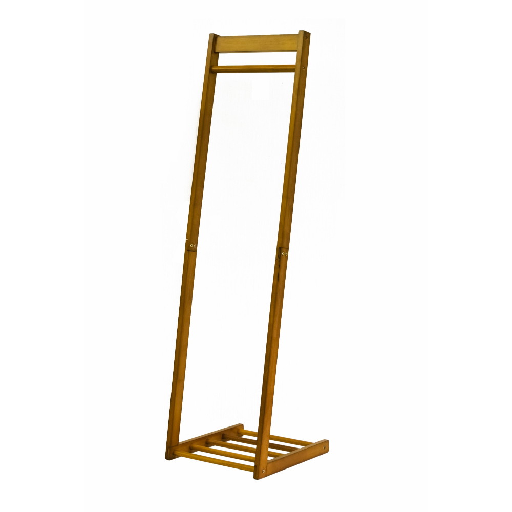 Rakuten - 木製ハンガーラック コートハンガー 衣類収納 北欧風 フクダクラフト 木製L型ハンガー 幅40cm HL-40 BR ブラウン