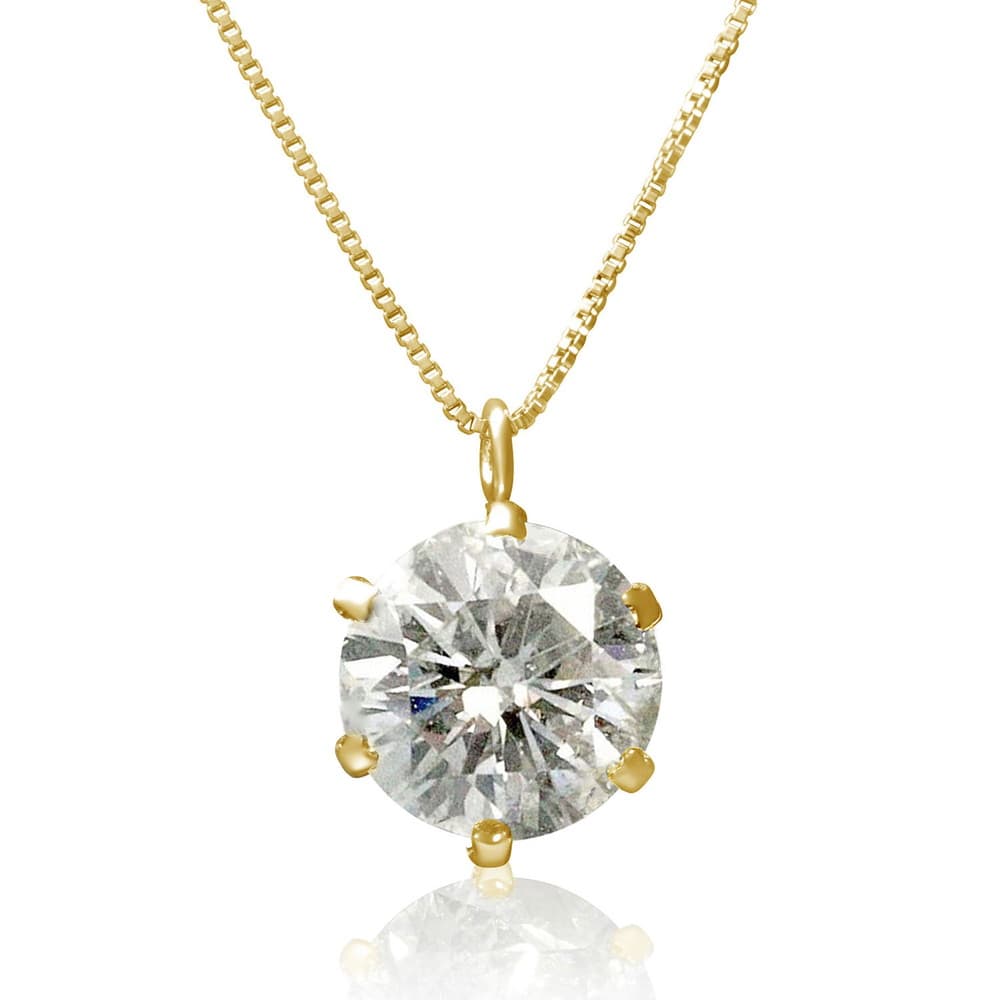 乐天商城 - 【訳あり特価】 K18YG 天然ダイヤモンド 1ct 6本爪 18金ゴールドネックレス TDLカード鑑別書付 ジュエリー アクセサリー ファッション小物 数量限定 特別価格 ケース付き 贈り物 日本