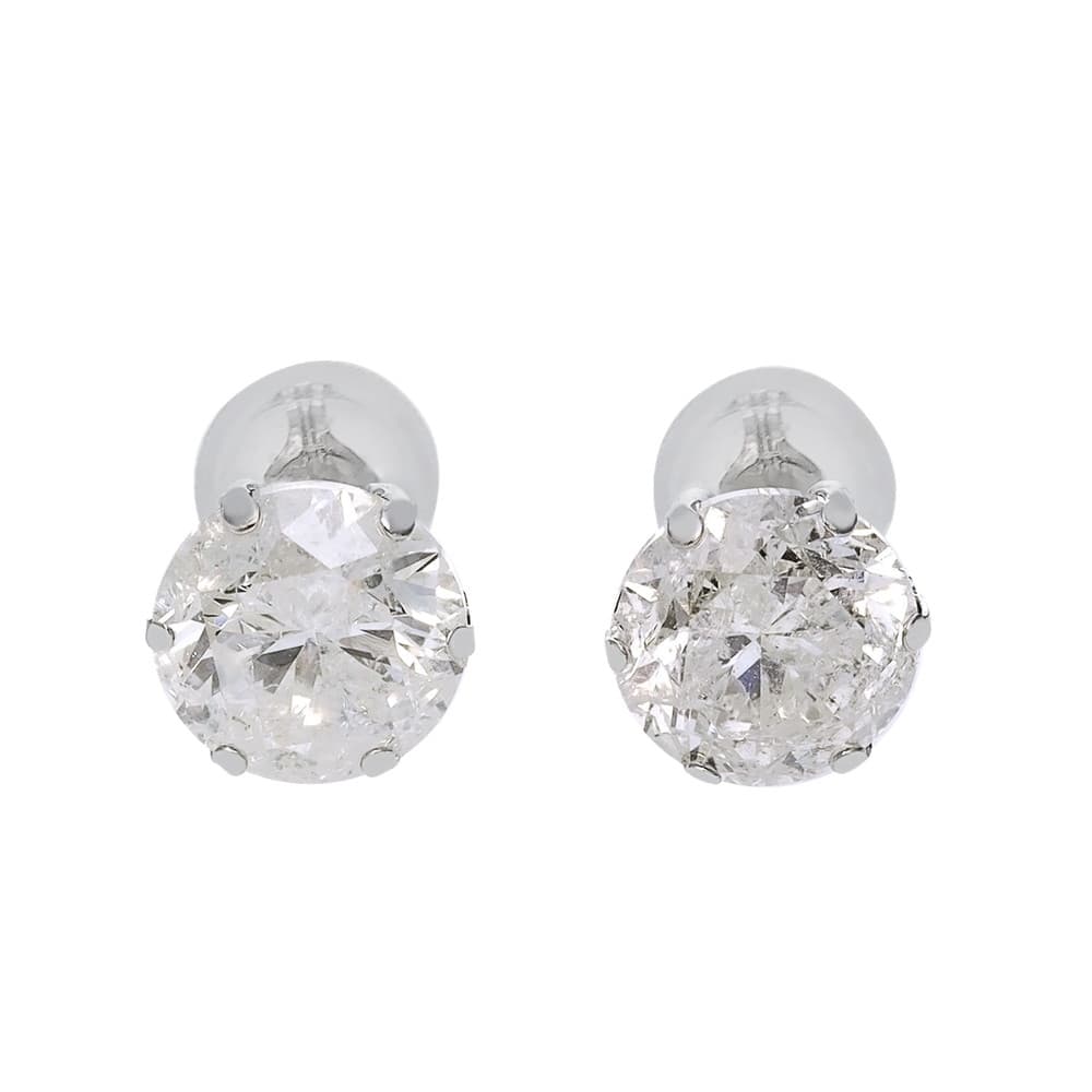 Rakuten - 受注生産品 【訳あり特価】 Pt900 天然ダイヤモンド 計2ct 6本爪 プラチナスタッドピアス TDL鑑別書付 ジュエリー アクセサリー ファッション小物 数量限定 特別価格 ケース付き 贈り物 日本