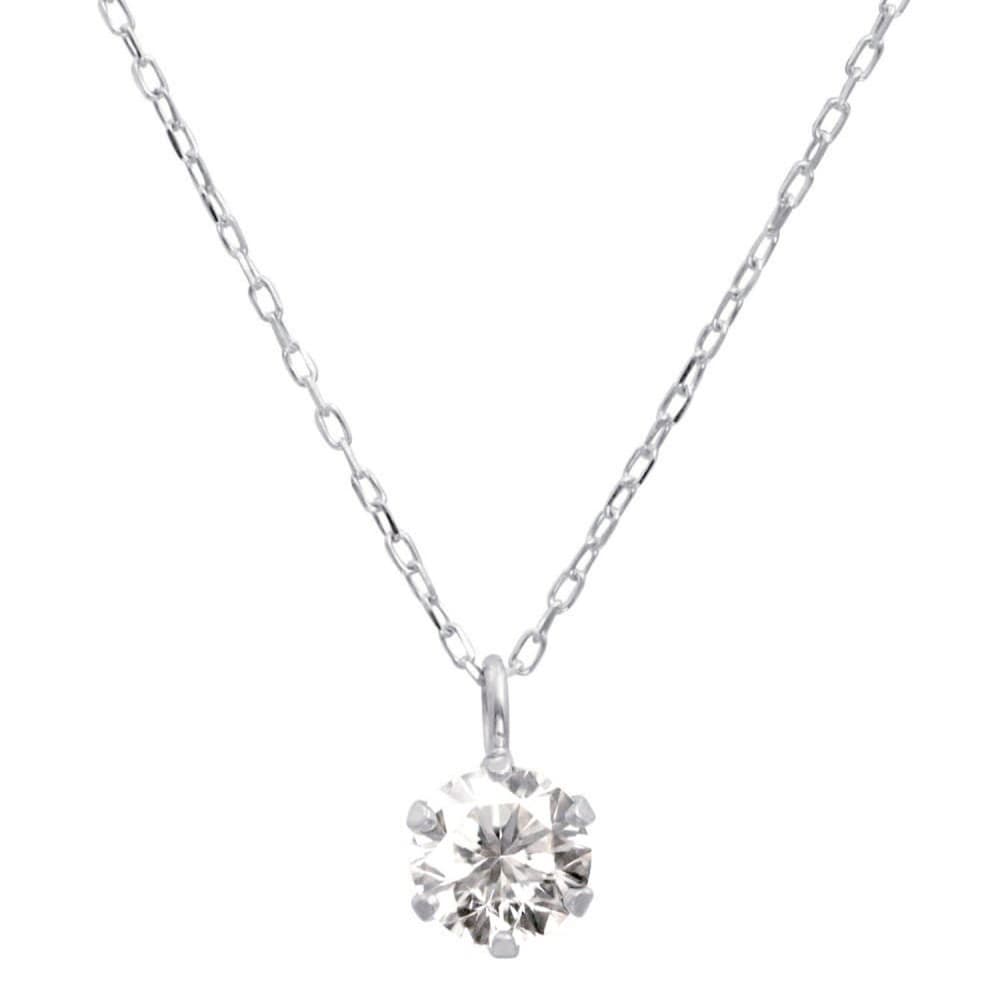 乐天商城 - PT 天然ダイヤモンド H/I1/GD 0.3ct 6本爪 プラチナネックレス TDL鑑定書付 ジュエリー アクセサリー ファッション小物 数量限定 特別価格 ケース付き 贈り物 日本
