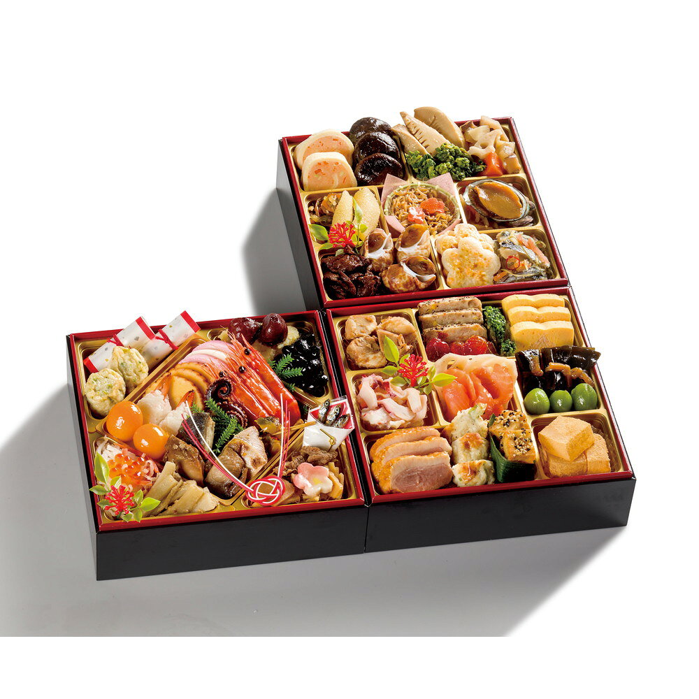 おせち 2027 祇おん江口監修 葵 三段重&華味鳥水たきセット 約3〜4人前 49品目 usamart-10016776 うさマート 楽天市場店 サンプル画像3