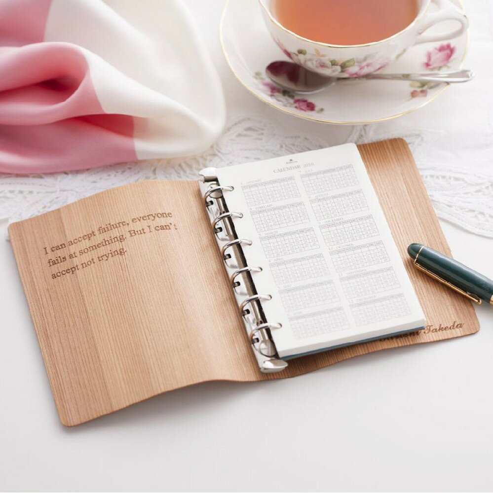 手帳 プレゼント 贈り物 ギフト 木製品 文房具 名古屋木材 LIGNOFLEX iLignosシステム手帳 ミニ6穴サイズ