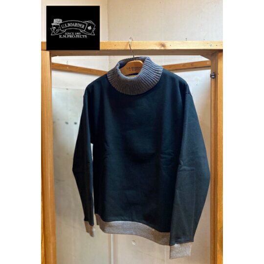 U.S.BOARDER ȥ˥å ֥å Black Turtleneck Knit Sweat shirt åȡ˥åȡȥ졼ʡϥͥå˥åusboarder