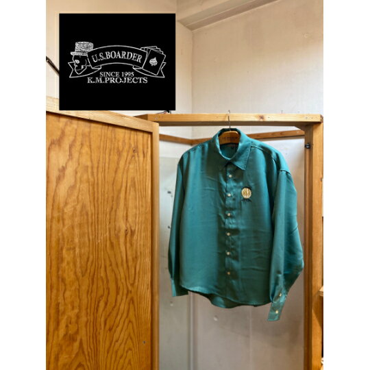 楽天U.S.BOARDERU.S.BOARDER L/S 24SH ミント　mint MNT　梨地　shirt ユーエスボーダー