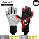  uhlsport ( ウールシュポルト ) | パワーライン スーパーグリップ+ ハーフネガティブ 7 ～ 10号 ブラック x レッド x ホワイト 23FW 1011304