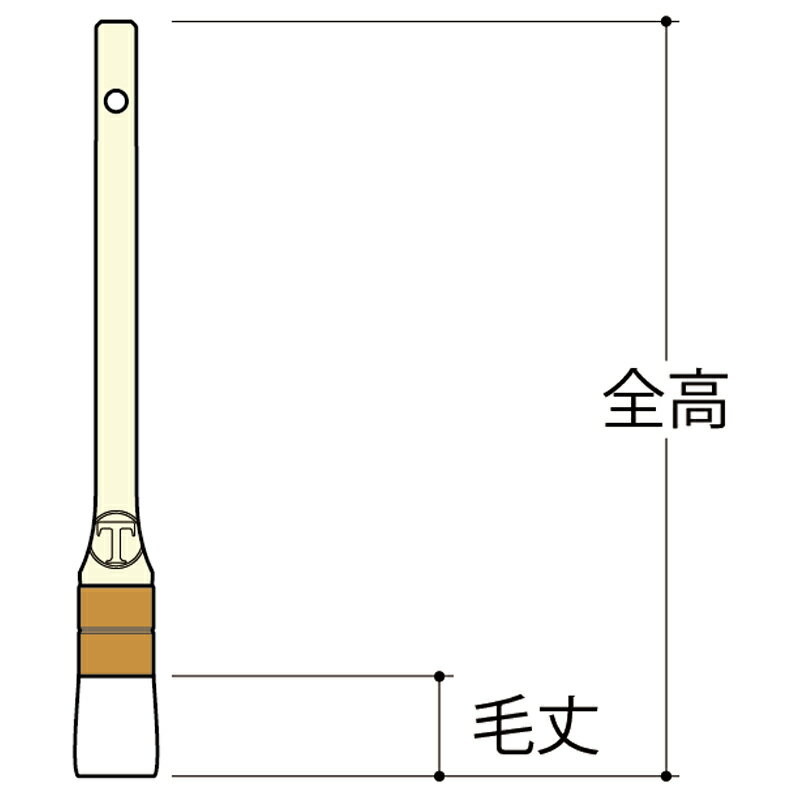 折曲目地刷毛 平 白毛 8号 1045660008 刷毛 塗料 DIY 目地 サッシュ用 大塚刷毛製造 D