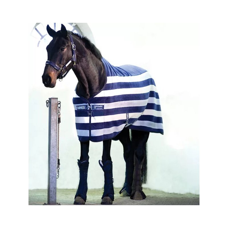 冬馬着 ランボー デラックスフリース HW520 紺ストライプ 84" 馬術 乗馬 馬 アイルランド HORSEWARE ホースウェア ボRD