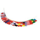 テトロン万国旗連結式ワイド 20ヶ国セット EKA644 35cm×45cm イベント 運動会 国旗 ポリエステル EVERNEW エバニュー SスD