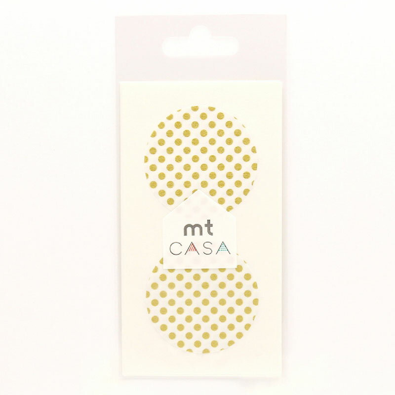 シール mt casa seal ドット金 MTCDS013 直径50mm 5シート 10ピース DIY カモ井加工紙 Lク 代引不可