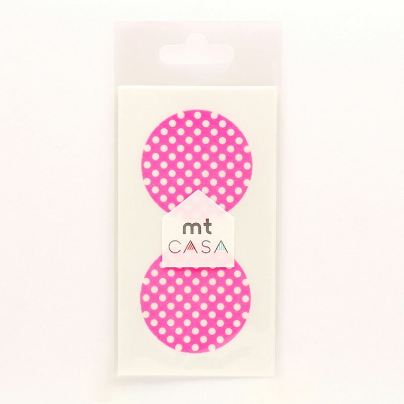シール mt casa seal ドット ショッキングピンク MTCDS017 直径50mm 5シート 10ピース DIY カモ井加工紙 Lク 代引不可