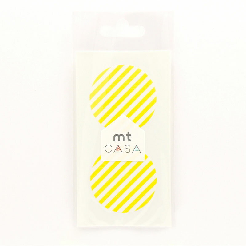 シール mt casa seal ストライプ レモン MTCDS023 直径50mm 5シート 10ピース DIY カモ井加工紙 Lク 代引不可