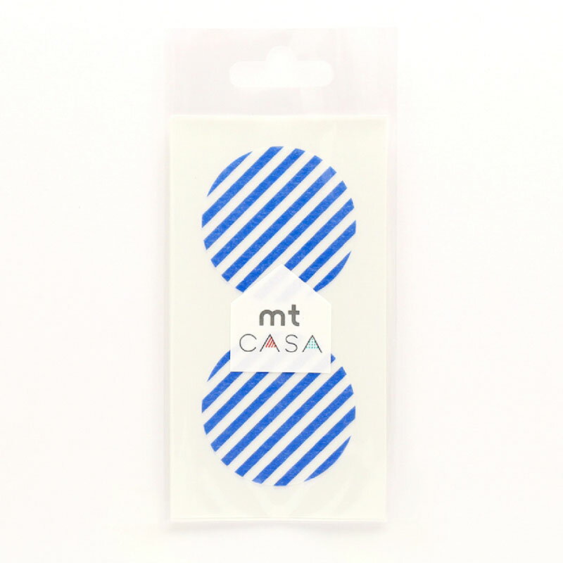 シール mt casa seal ストライプ ブルー MTCDS024 直径50mm 5シート 10ピース DIY カモ井加工紙 Lク 代引不可