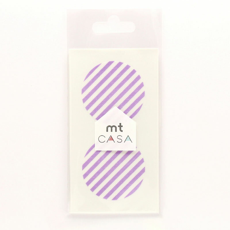 シール mt casa seal ストライプ ライラック MTCDS025 直径50mm 5シート 10ピース DIY カモ井加工紙 Lク 代引不可