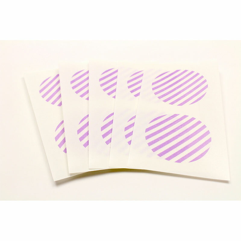 シール mt casa seal ストライプ ライラック MTCDS025 直径50mm 5シート 10ピース DIY カモ井加工紙 Lク 代引不可 2