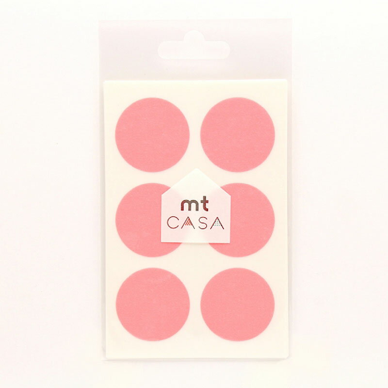 シール mt casa seal S ショッキングレッド Sサイズ MTCDSS03 直径35mm 5シート 30ピース DIY カモ井加工紙 Lク 代引不可