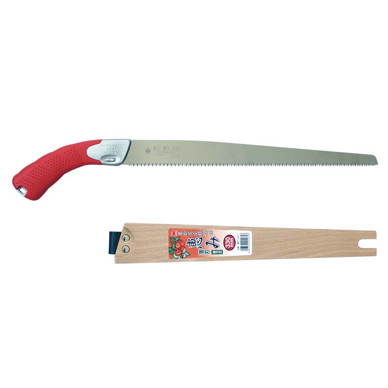 鋸 恵み 薄刃 330 サヤ付 本体 1064 刃長330mm ノコギリ のこぎり 鞘付 果樹剪定 切断 工具 レザーソー 玉鳥産業 三冨D