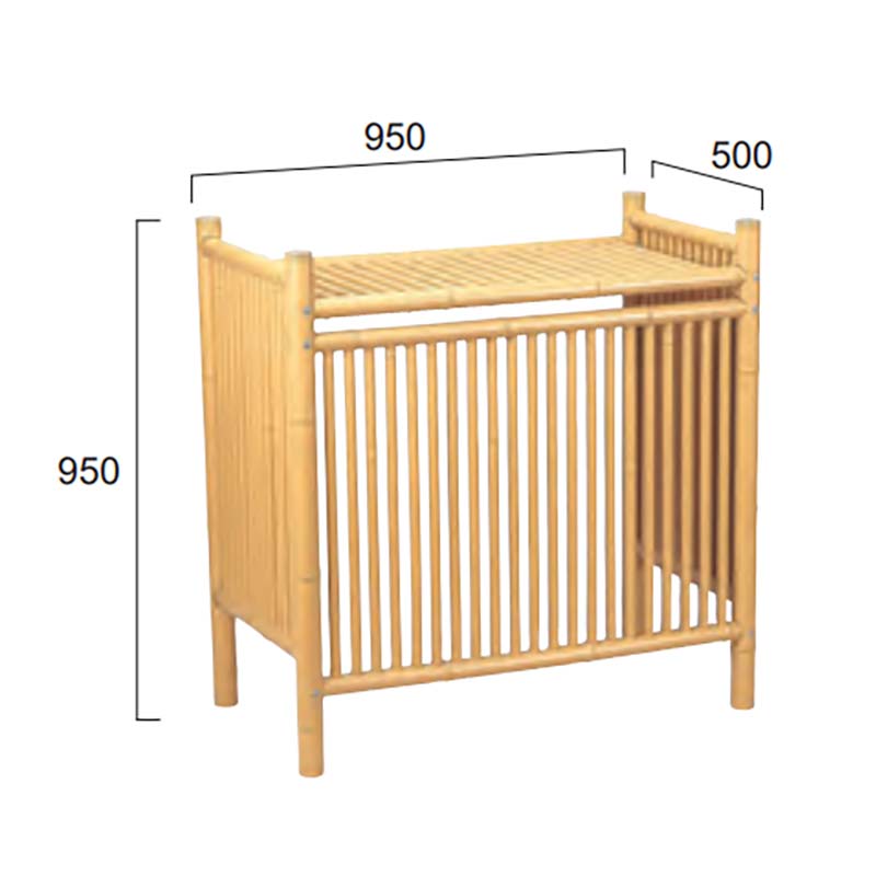 プラスワイズ ホームセンター店の人工竹製品 室外機隠し 黄竹 A60CF100 エクステリア 人工竹 グローベン Lク 北海道配送不可 代引不可｜アングル2