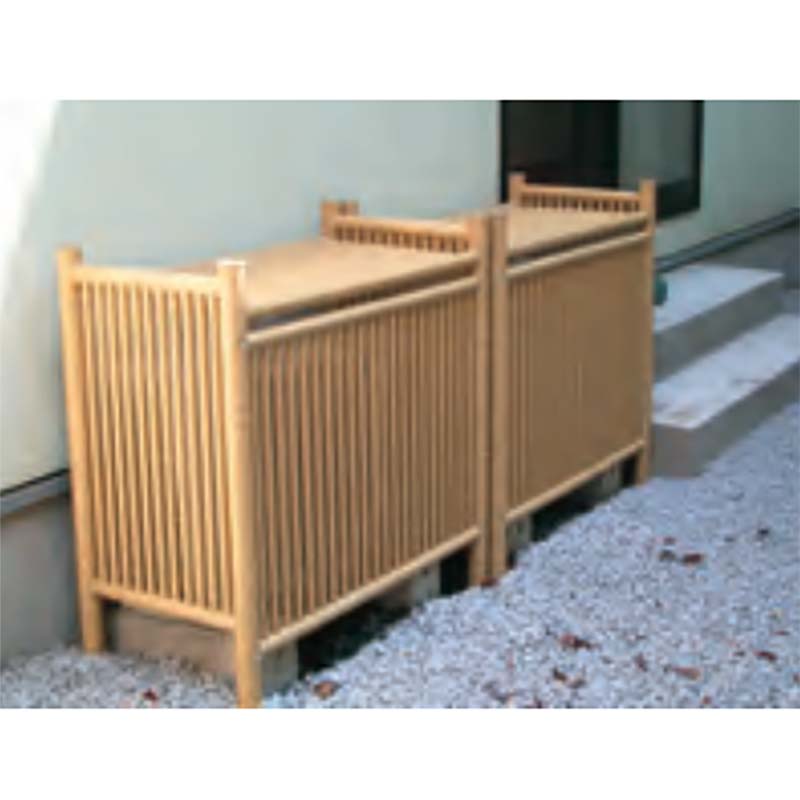 プラスワイズ ホームセンター店の人工竹製品 室外機隠し 黄竹 A60CF100 エクステリア 人工竹 グローベン Lク 北海道配送不可 代引不可｜アングル3