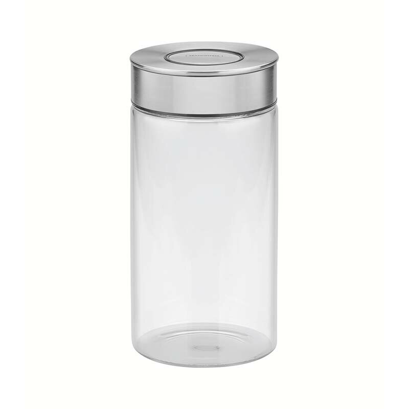 キャニスター グラスコンテイナー ステンレス蓋 1.4L 61227/040 保存 容器 ガラス 瓶 耐熱 プレッザ トラモンティーナ 福KD