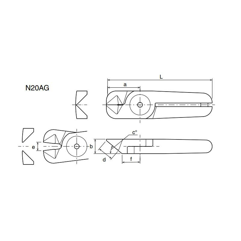 ブレードのみ エアーニッパー ブレード 強力切断刃 N20AG 360159 ニッパー 刃 日曜...