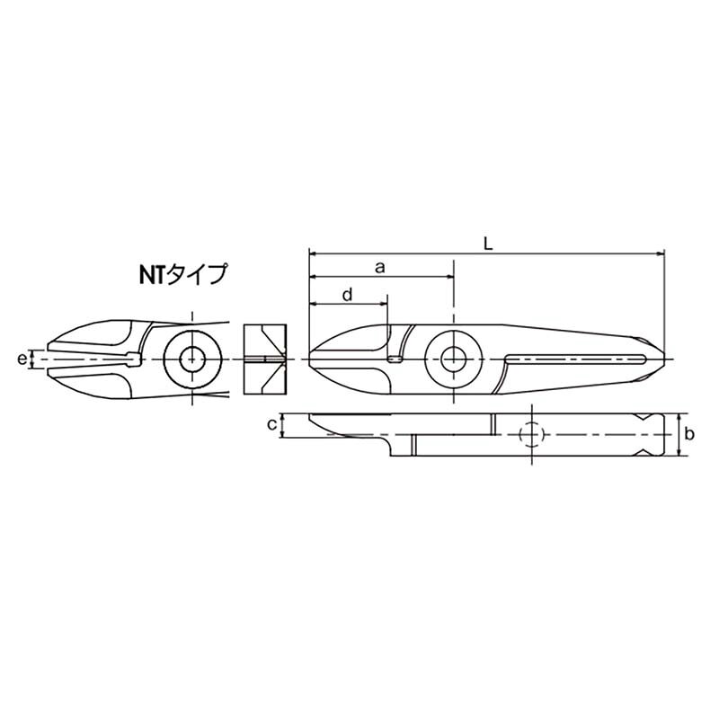 ブレードのみ エアーニッパー ブレード 樹脂用ストレート刃 NT20AJB 360543 ニッパ...